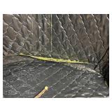 Antique Camel Back Trunk with Lock on Wheels