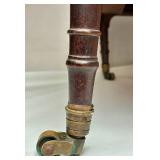 Antique Mahogany Canterbury Magazine Rack with Drawer