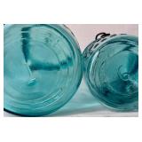 Vintage Blue Ball Jars and Storage Glass Jar Bundle