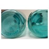 Vintage Blue Ball Jars and Storage Glass Jar Bundle