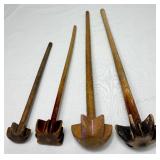 Vintage Kitchen Wall Holder with Rolling Pins and Assorted Kitchen Tools