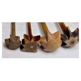 Vintage Kitchen Wall Holder with Rolling Pins and Assorted Kitchen Tools