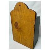 Vintage Wood Collection - Wall Box with Door, Folding Writing Desk, Spoon Display and Mail Holder Rack and Storage Box