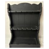 Vintage Wood Collection - Wall Box with Door, Folding Writing Desk, Spoon Display and Mail Holder Rack and Storage Box