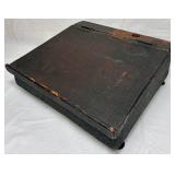 Vintage Wood Collection - Wall Box with Door, Folding Writing Desk, Spoon Display and Mail Holder Rack and Storage Box