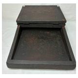 Vintage Wood Collection - Wall Box with Door, Folding Writing Desk, Spoon Display and Mail Holder Rack and Storage Box