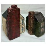 Primitive Wooden Village Houses - 21 pieces