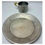 Vintage Aluminum Childs Dinnerware Table Set