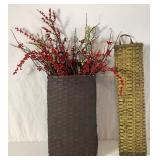 Collection of 8 Wicker Baskets of Various Sizes and Styles