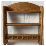 Bundle of Wood Shelves, Coat/Hat Racks and Wood Beer Caddy