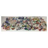 Huge Collection of Vintage Pinback Metal Buttons