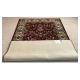 Hand Tufted Red & Beige 5 X 8 Wool Area Rug