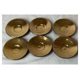 Bram MCM Gold Lustre Tea Set - 6 saucers & cups, Teapot, Cream & Sugar Dishes