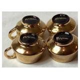 Bram MCM Gold Lustre Tea Set - 6 saucers & cups, Teapot, Cream & Sugar Dishes