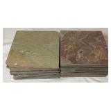 16 Earth Gauged Natural Slate Tiles  7.5" x 7.5"