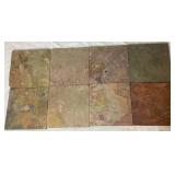 16 Earth Gauged Natural Slate Tiles  7.5" x 7.5"