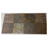 16 Earth Gauged Natural Slate Tiles  7.5" x 7.5"