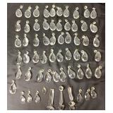 Collection of Faceted Teardrop Crystal Chandelier Pendants