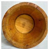 Antiique Firken Wooden Sugar Bucket, Primitive Wooden Bucket and Early American Wood Firkin Sewing Box