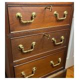 The Bartley Collection Ltd. Mahogany 3 Drawer Chest of Drawers with lock and 2 Keys