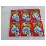 6- 1991 Fleer Baseball Packs...