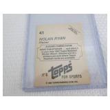 1982 Topps Nolan Ryan Sticker Card...