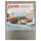 Pyrex Colors Glass Mixing Bowls with Lids (8 Piece Set)
