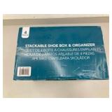Stackable Shoe Box & Organizer - 4 Pack