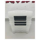 Plastic Storage Bins (Set of 4)