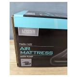 Living Solutions Twin Size Air Mattress with Pump - Brand New