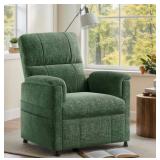 Amada Power Recliner Chair for Adults, Chenille Electric Reclining Chair for Small Spaces with Remote & Side Pockets, Thick Seat Cushion for Home Theater, RV, Living Room & Bedroom, Chenille Green $19