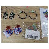 13 Pairs Fashion Assorted Pierced Earrings - Brand New
