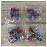 4 Body Clamp Clips with Chains - Brand New