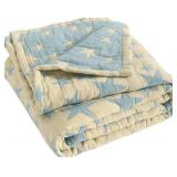 NTBAY Baby Blanket 100% Cotton Star Print, 30" x 40" - Brand New