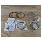 10 Fashion Jewelry Bracelets: Stainless Steel & Gold-Tone Bangles - Brand New