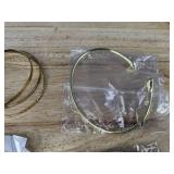 10 Fashion Jewelry Bracelets: Stainless Steel & Gold-Tone Bangles - Brand New