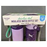 2 Bentgo Kids Stainless Steel Insulated Water Bottles - Brand New