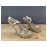 Metallic Gold Platform Sandals Women