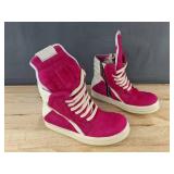 Rick Owens Geobasket High Top Shoes Hot Pink Women