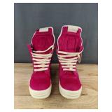 Rick Owens Geobasket High Top Shoes Hot Pink Women