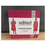 Edited by Remi Bader Pleated Dress Pink XL - Brand New