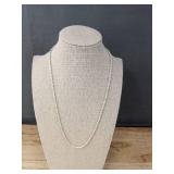 Rope Necklace, 925 Sterling Silver, 20-inch length, 3mm width - Brand New