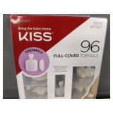 KISS 96 Full-Cover Toenails Glue-On Pedicure Kit - Brand New