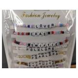 10 Taylor Swift Beaded Tour Bracelets - Brand New