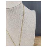 LIU JUN 18-inch Bubble Letter L Necklace with Rhinestones - Gold Tone - Brand New