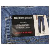 Lucky Brand 410 Athletic Straight Jeans Size 34x32, Indigo Denim - Brand New