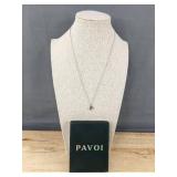 Pavoi Initial P Necklace 18" Chain, Silver - Brand New