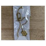 Stainless Steel I Initial Bracelet, Gold in Color - Brand New
