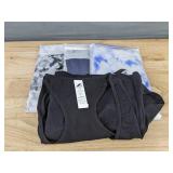 4 Semath Tank Tops Black Racerback Mesh, Women