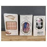 3 Sets of Beautiful Nail Press-On Nails - Brand New